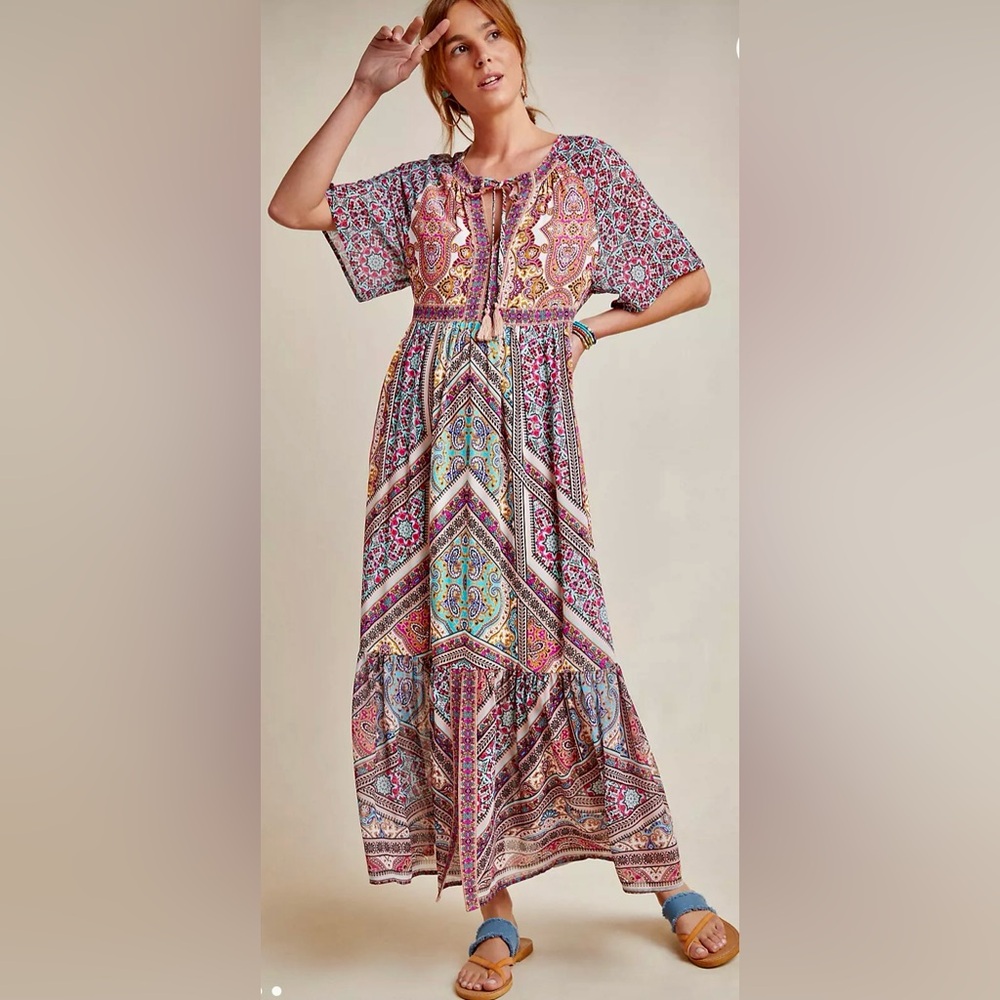 Anthropologie | Kachel Dessa Tunic Midi Dress ZB2